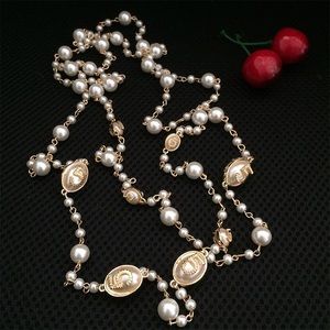 Fashionable designer style #5 pearl link necklace